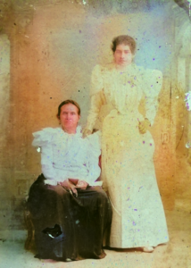 1900 - Mrs. Juana Bautista de Gracia, photo from 1900, kept by his son Mr. Paulino Ruiz De Gracia. First Boquete District Treasure holder